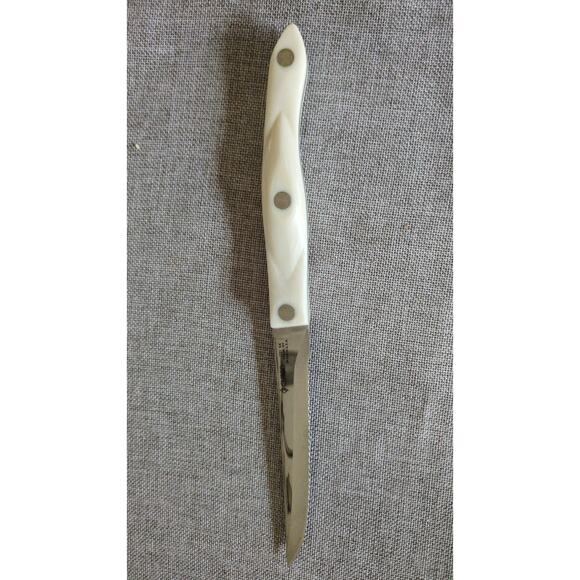 Cutco 1721 KA Serrated Knife Pearl White Handle Made in the USA Trimmer, Slicing - Picture 1 of 7